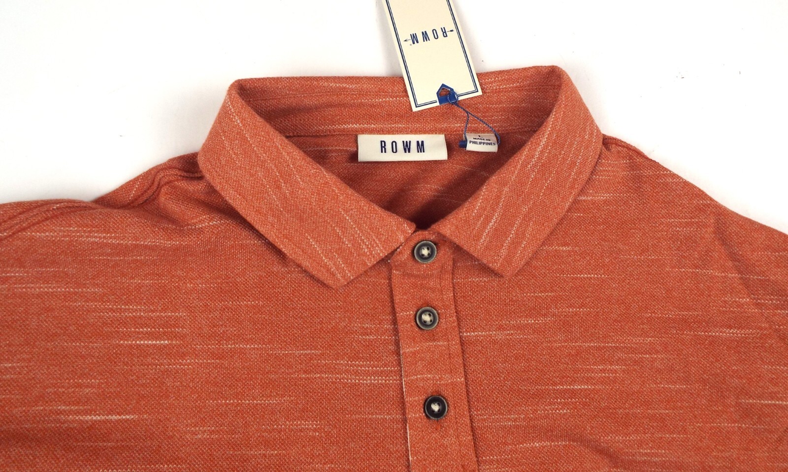 Rowm Men’s Polo Shirt Size Large Classic Fit New With Tags Free Returns