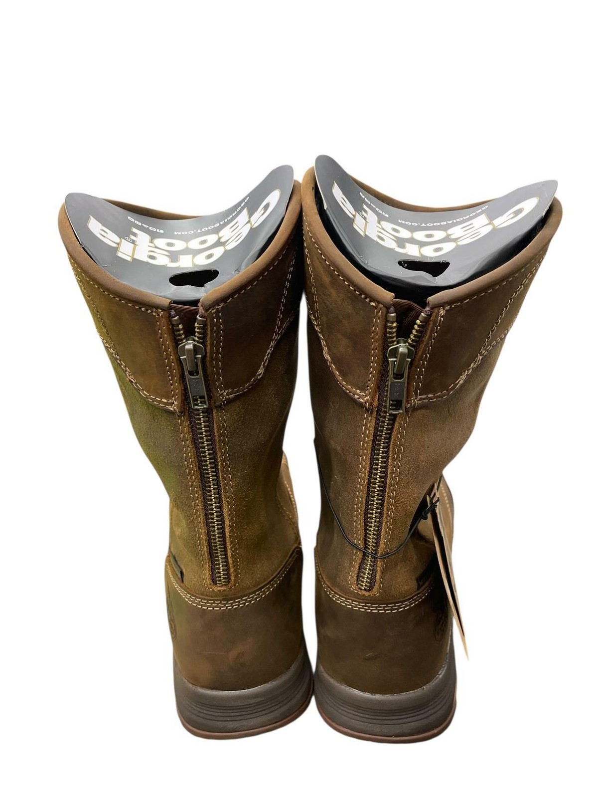 GEORGIA BOOT Men Athens SuperLyte Alloy Toe WP Wellington Boot Brown Size 9.5M