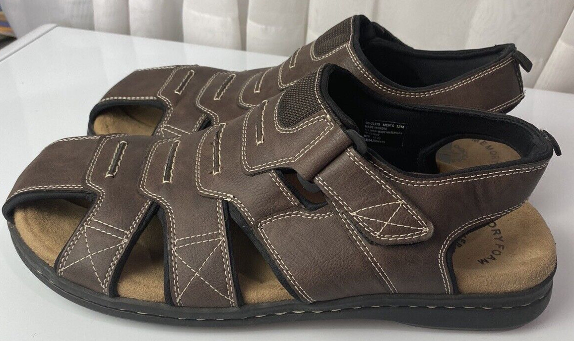 Dockers Mens 12M Searose Strap Sandals Brown Outdoor Fisherman Casual Comfort