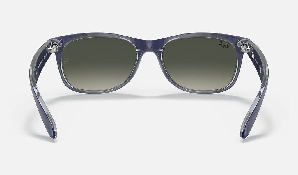 Ray-Ban New Wayfarer Mix Matte Blue/Transparent Grey Gradient 52 mm Sunglasses