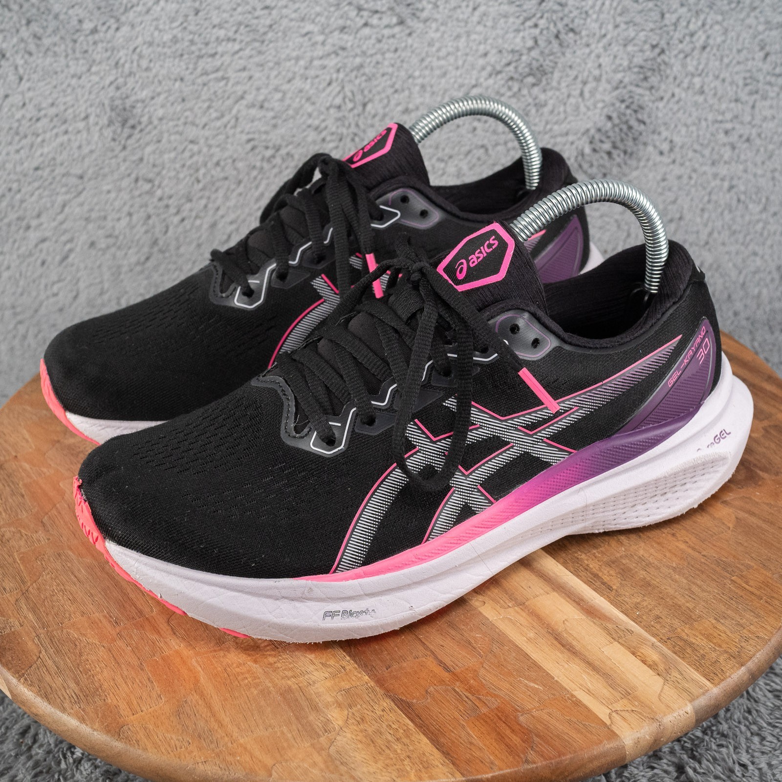 ASICS Gel Kayano 30 Black Lilac Pink Size 9 Women’ Running Shoes 1012B357-004