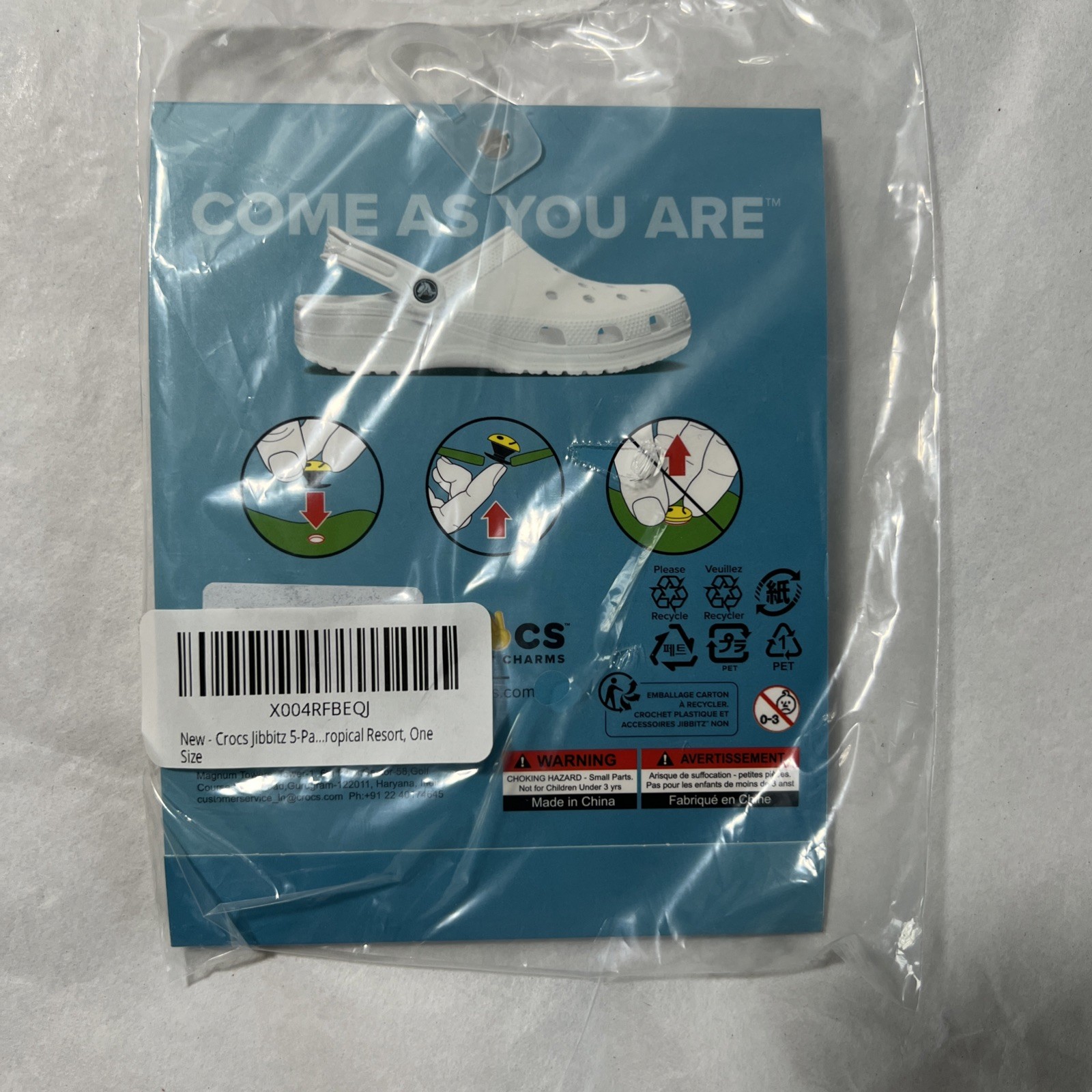 Crocs Jibbitz Charm Tropical Resort NEW – 5 Charms