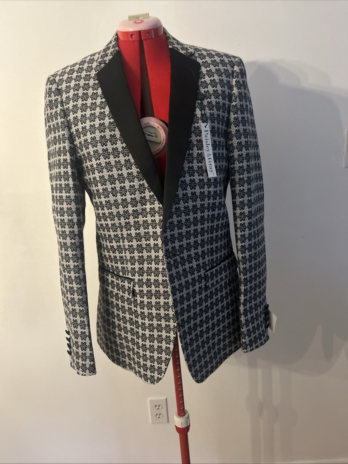 Paisley and Gray Men’s Slim Fit Jacket
