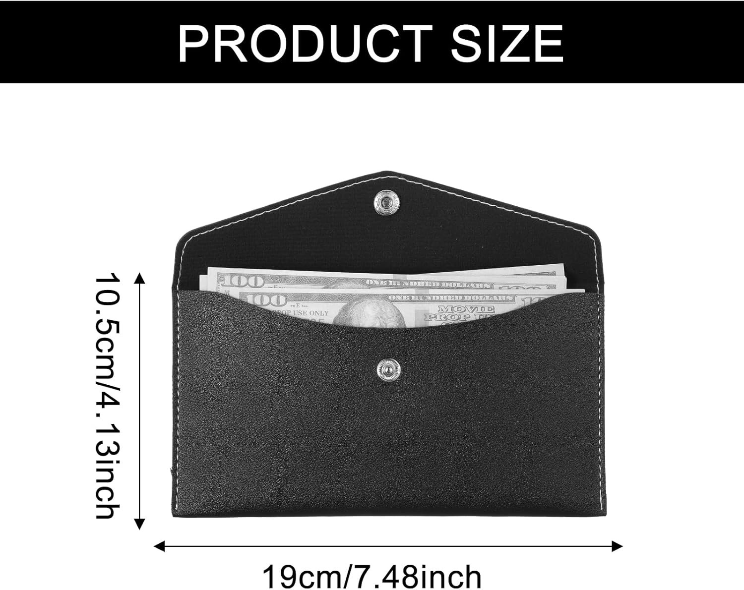 2Pcs Cash Envelope Wallet, Reusable Envelope Wallet Budget Leather Cash Organize