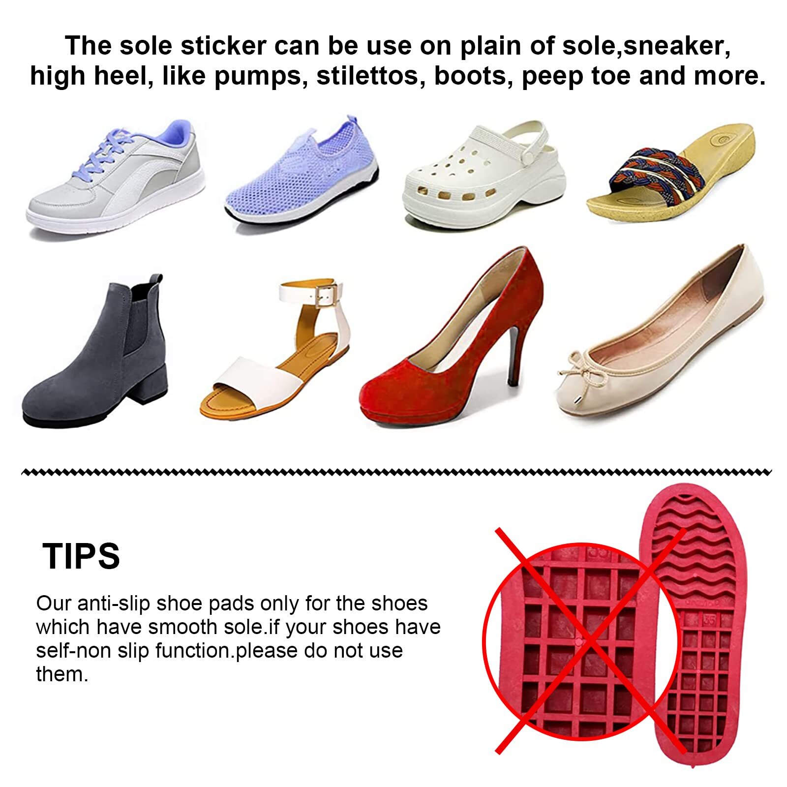 Sole Protectors for Shoes 4 Pcs Clear Self-Adhesive Cover 13 x 5.2 Inches