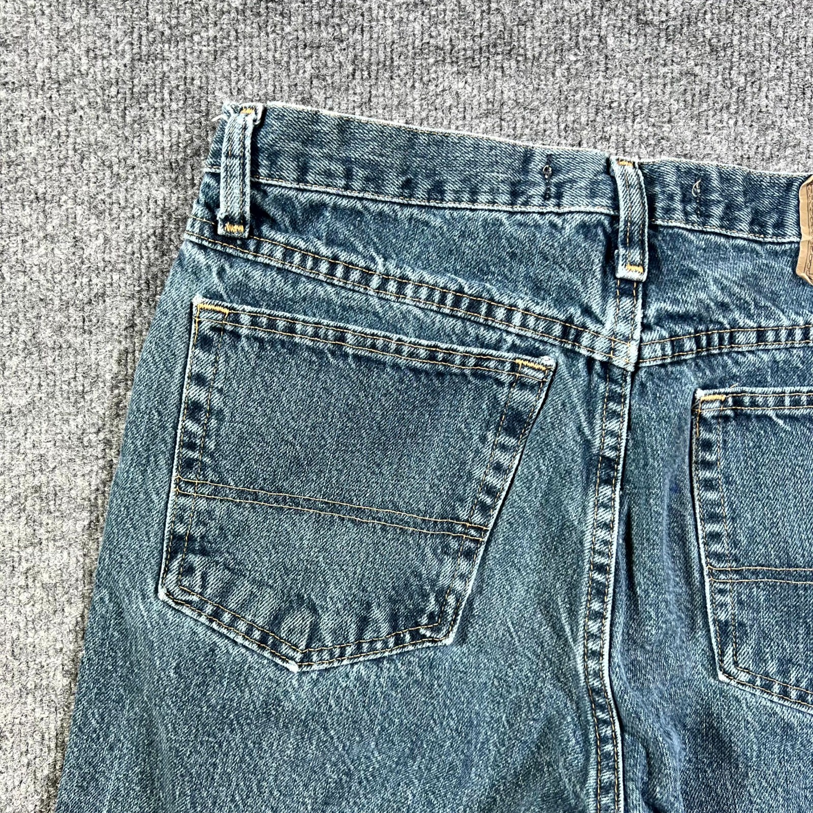 Wrangler Authentics Straight Jeans Men’s 32×30 Blue Cotton Denim Workwear Travel