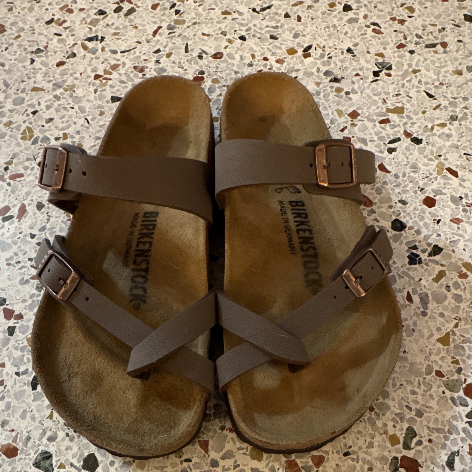 Birkenstock Brown Strappy Buckle Cork Footbed Sandals Women’s EU 35 US 4