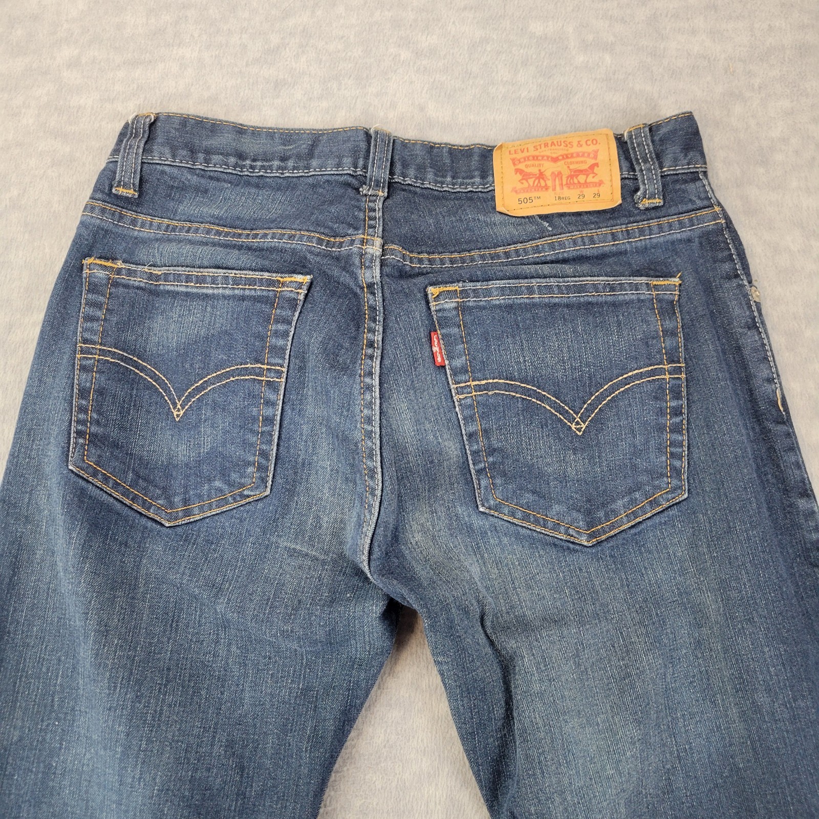 Levi Strauss Levi’s 505 Jeans Blue Denim Boys 18 Reg 29×29