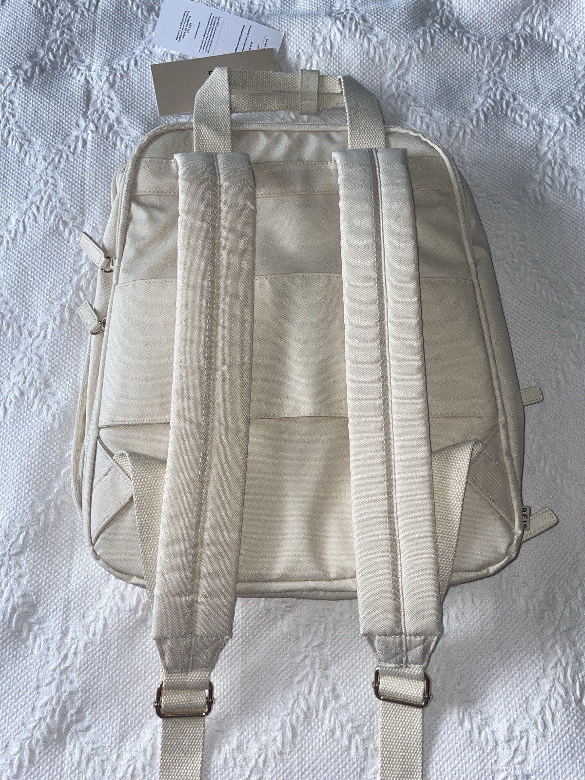 BÉIS Expandable Backpack Beige New with Tags Great for Travel