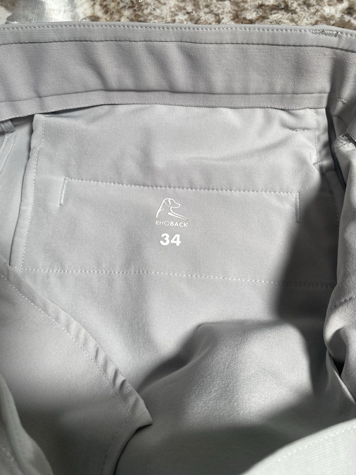Rhoback Looper Delta Shorts Men’s 34 Grey Stainless Steel Golf