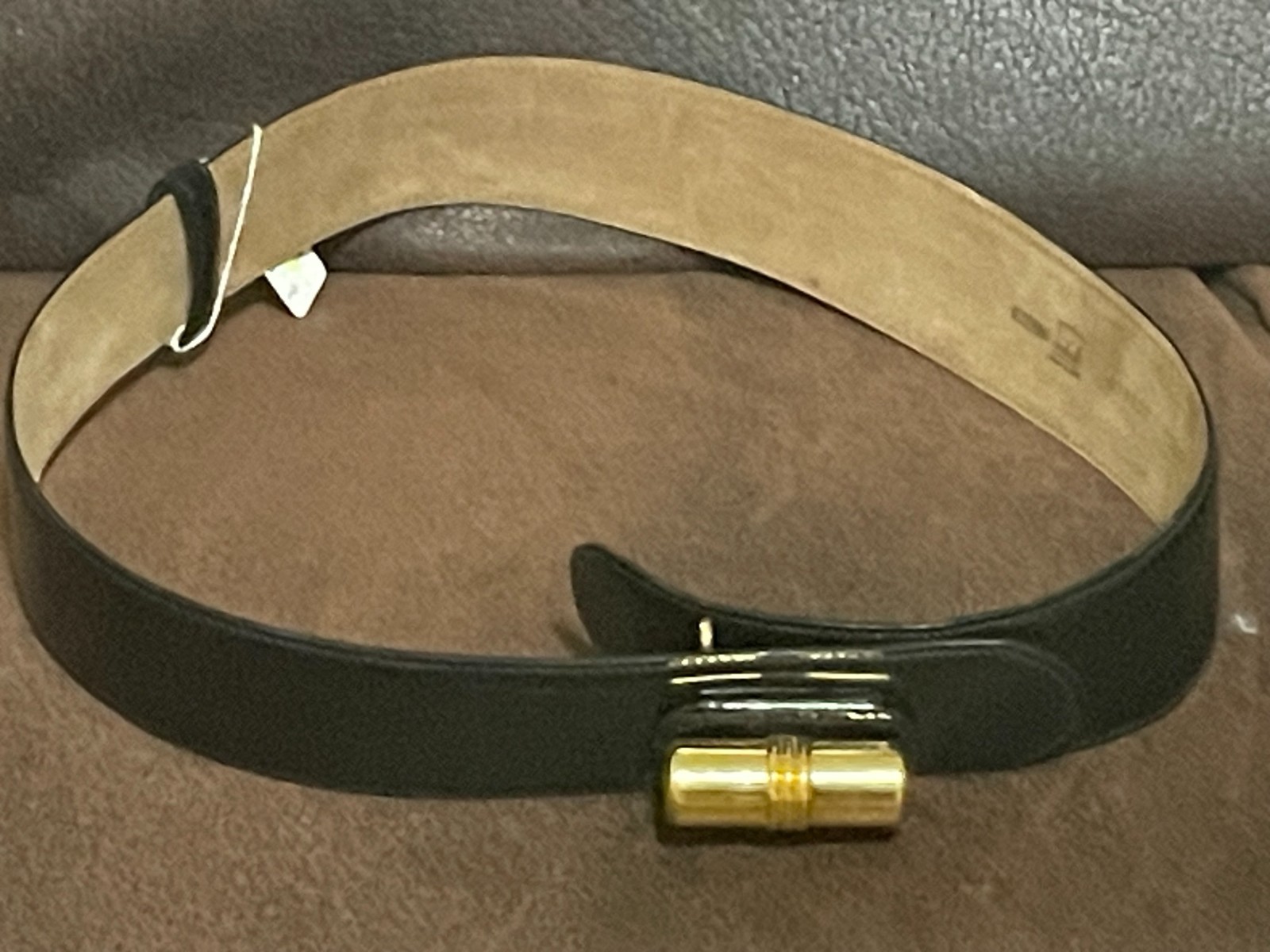 Moschino RedWall Belt Black Leather Size 44 Vintage Made In Italy