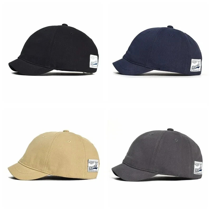 Short Soft Brim Adjustable Baseball Cap Washed Work Vintage Casual Hat Men’s Cap