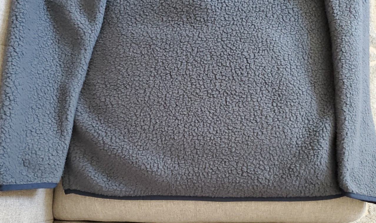 Patagonia Men’s M Hooded 1/2 Zip Pullover Jacket Blue/Brown Solid