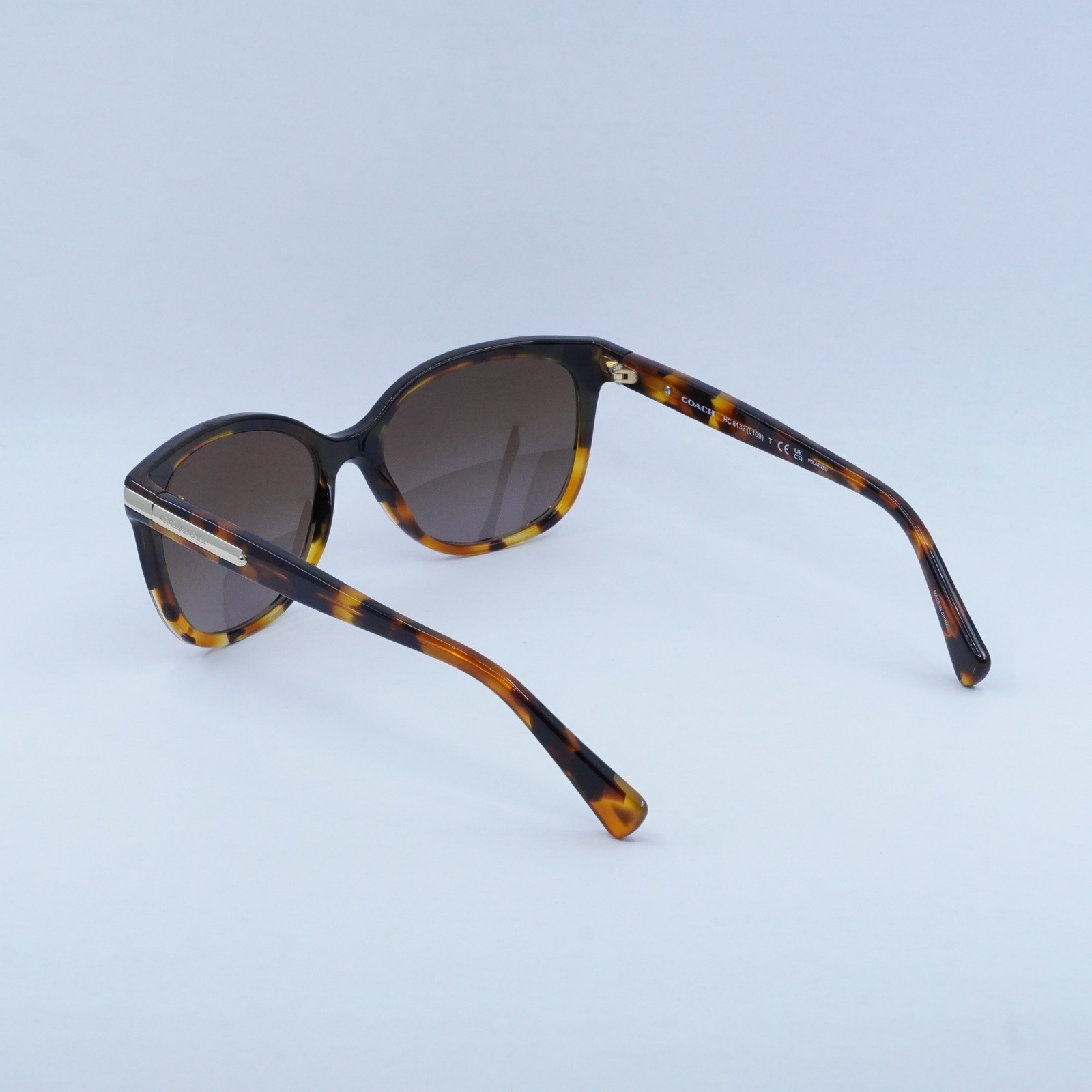 Coach HC8132 5438T5 Black Tortoise Gradient/Brown Gradient Polarized 57-17-13…