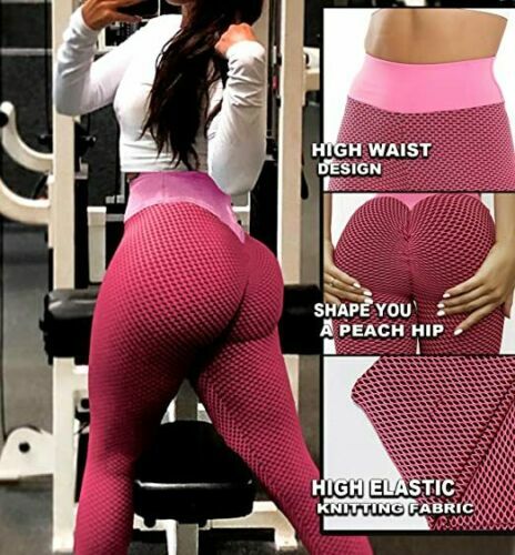 Women High Waist Anti-Cellulite Push Up Yoga Pants Sports Gym Tik Tok Leggings