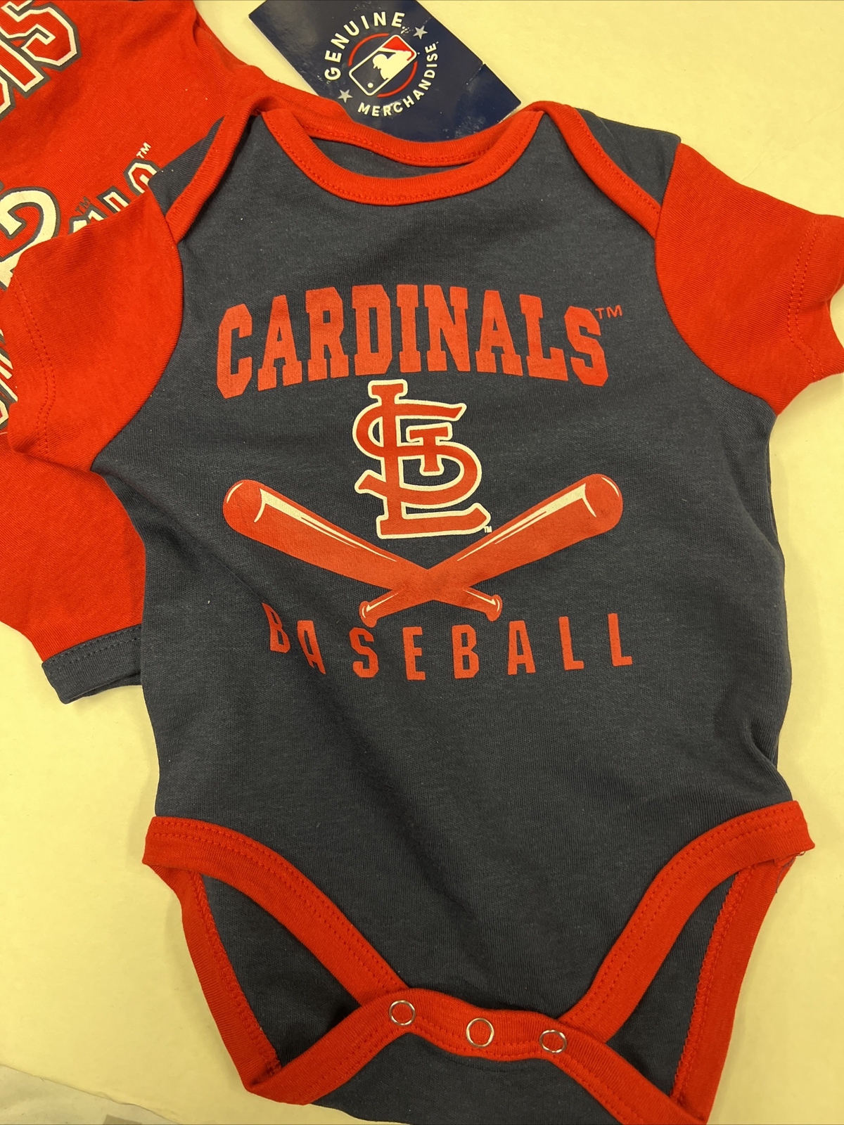 3 Pack St. Louis Cardinals baseball 3 Designs One Piece bodysuits Baby Clothing