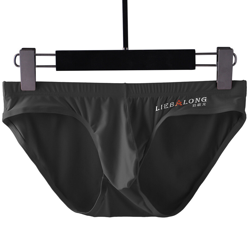 Mens Ice Silk Briefs Sexy Low Waist Bikini Panties Pouch Breathable Underwear US