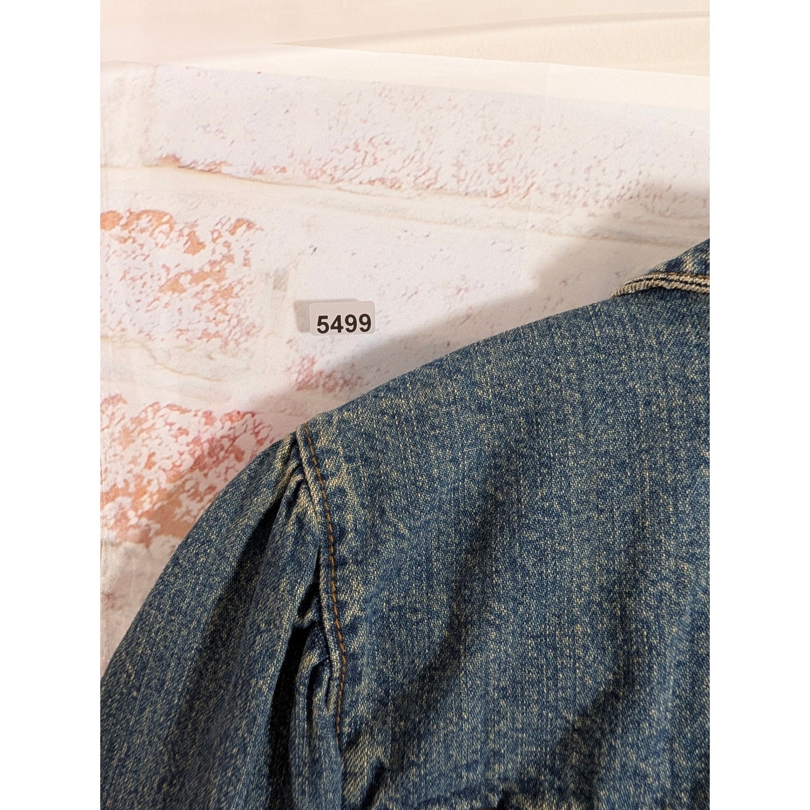 Xhilaration Denim Jacket Womens Medium Blue Puff Sleeve Button Detail Trucker