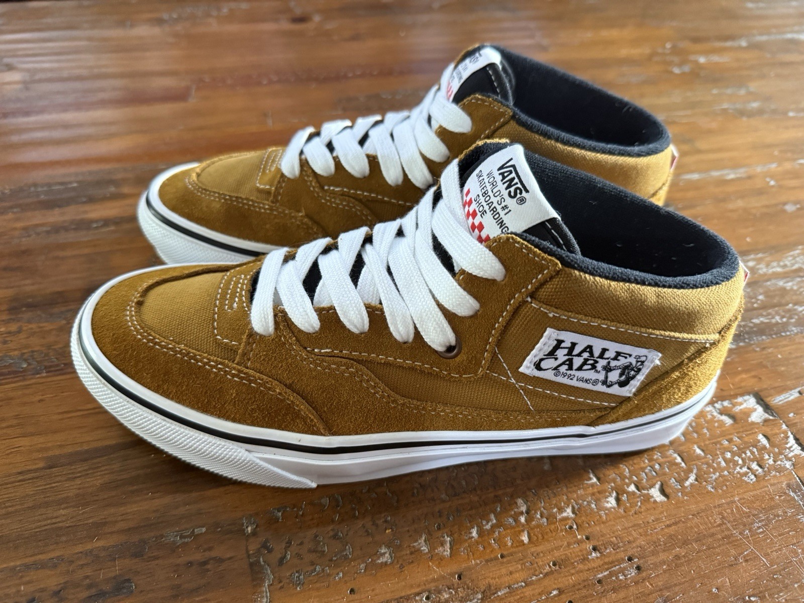 Vans Skate Half Cab 92 Andrew Reynolds Golden Brown Suede Men Size 7.5 Sneaker