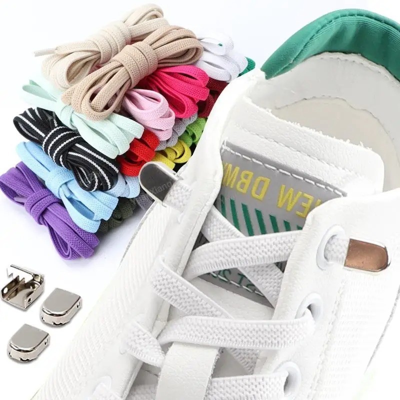 No Tie Elastic Shoe Laces One Size Fits Shoes Shoelaces for Sneakers Shoestrings