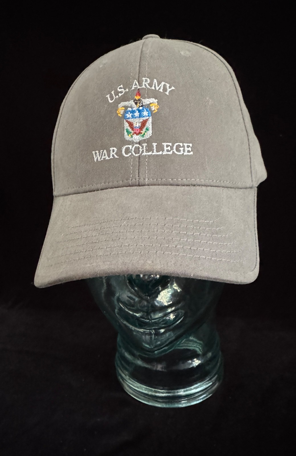 Quake City Baseball Cap Men’s Adjustable One Size Gray US Army War College