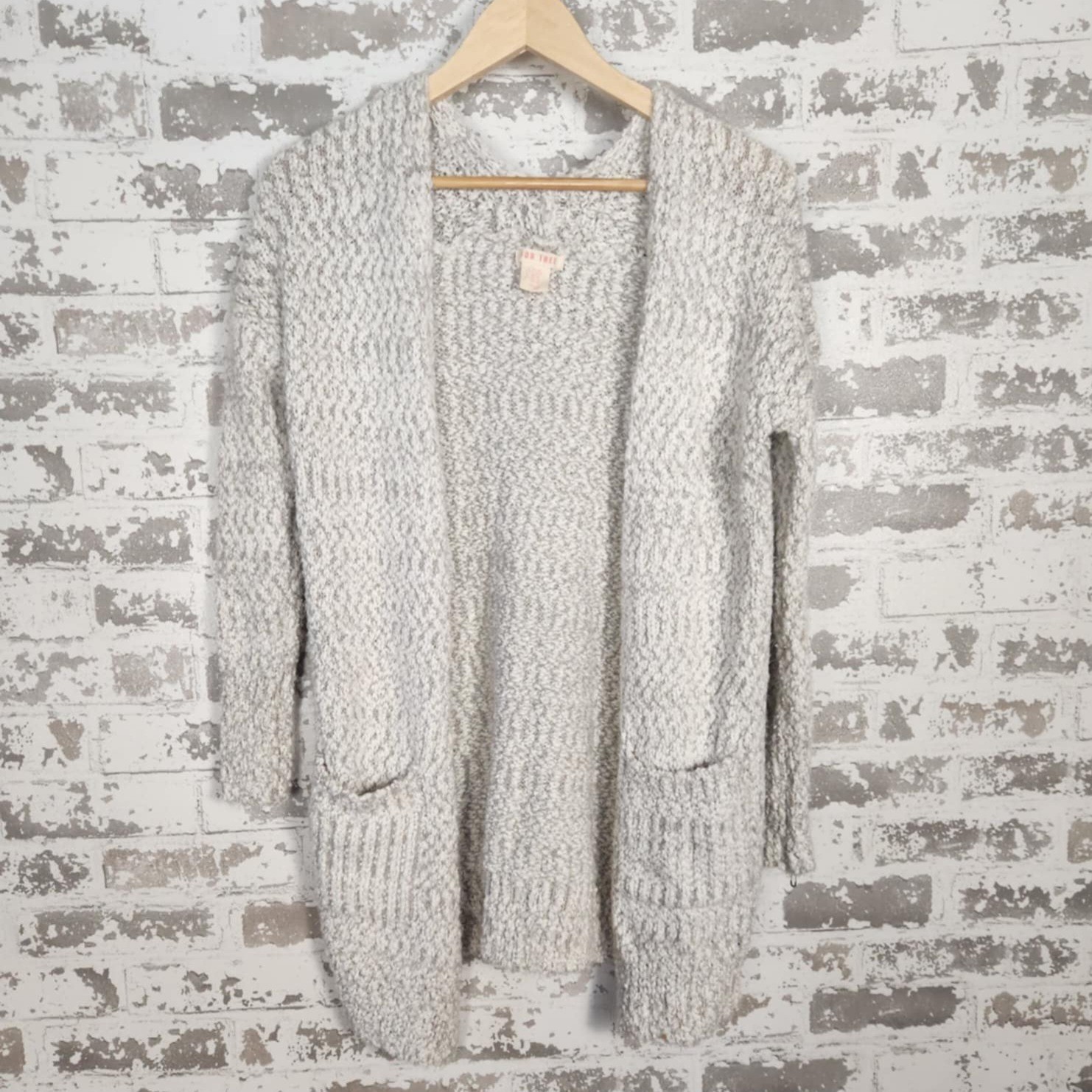 Cozy Cardigan Size XS Gray Pockets Comfy Oversized Loungewear