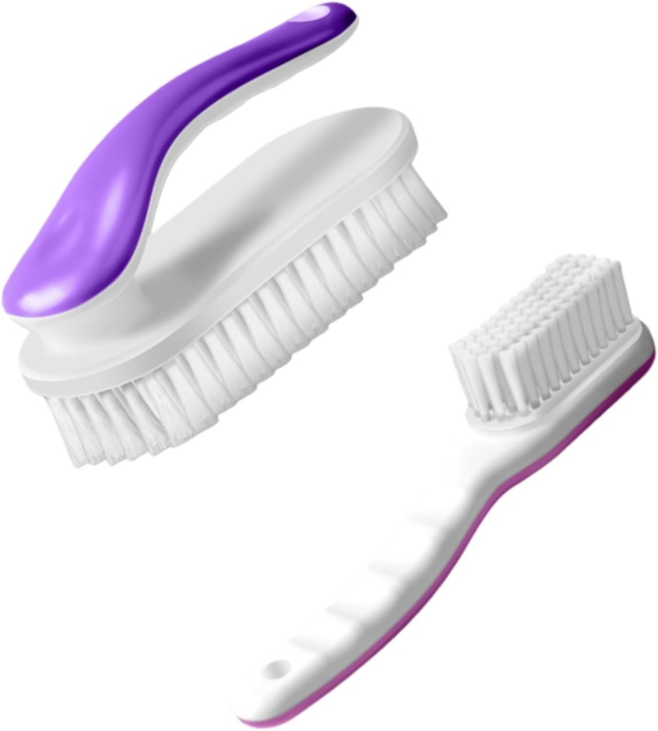 2Pc Multi-Purpose Household Cleaning Brush Set, Ergonomic Comfort Grip for Shoe