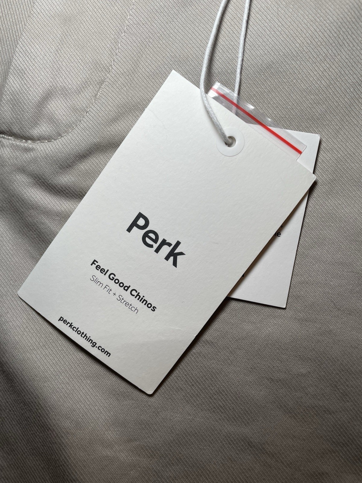 Perk Pants Mens 32×30 Feel Good Chinos Smooth Beige Slim Fit Stretch