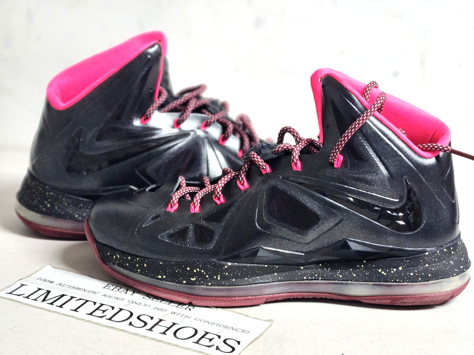 Nike Lebron X 10 ID Diamond Collection Black Pink 578346-992 US 11 Size