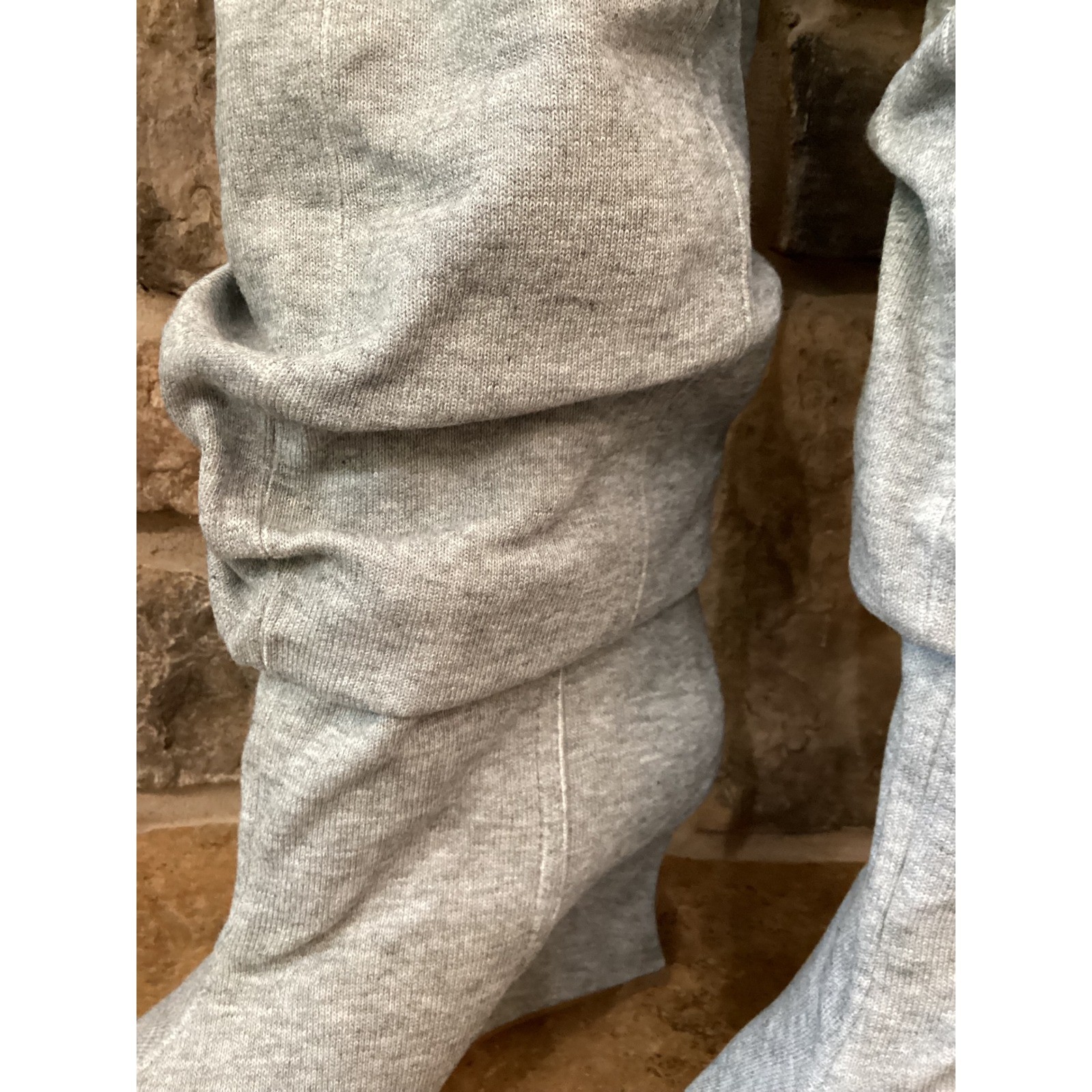 Steve Madden Distortion Grey Fabric Wedge Knee High Boots Pointed Toe 7.5 New