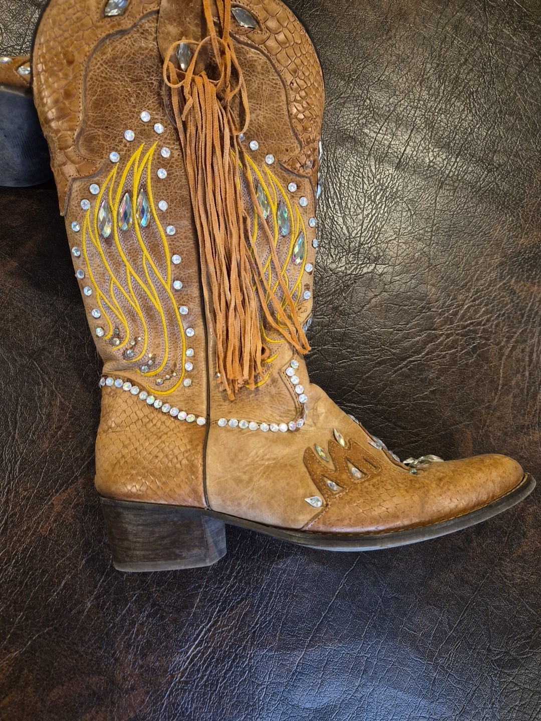 Scarpatti Italian Western Boots 2014 Womens Size 6.5 B571
