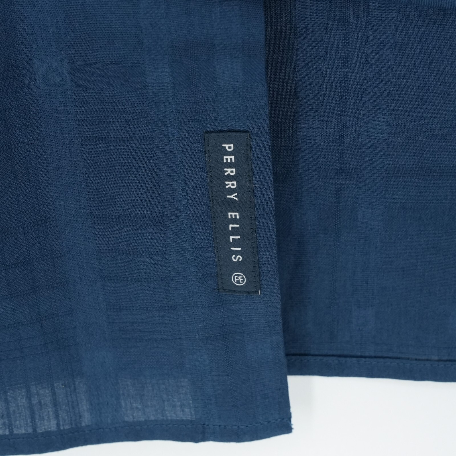 Perry Ellis Men’s Short-Sleeve Shirt XLT Blue Check NWT $89.50