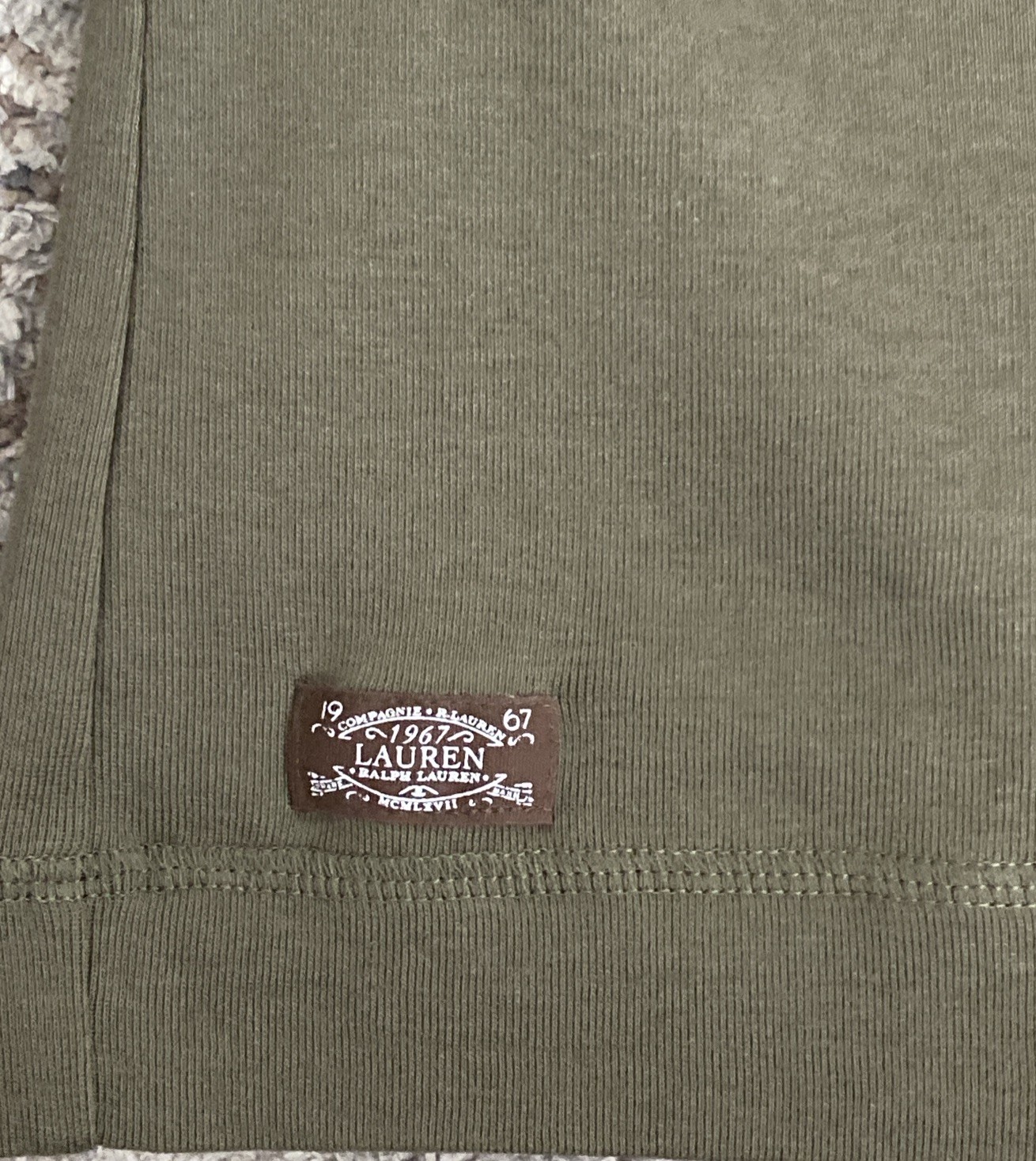 Lauren Ralph Lauren Large Green Suede Elbow Patch Shirt Old Money Equestrian