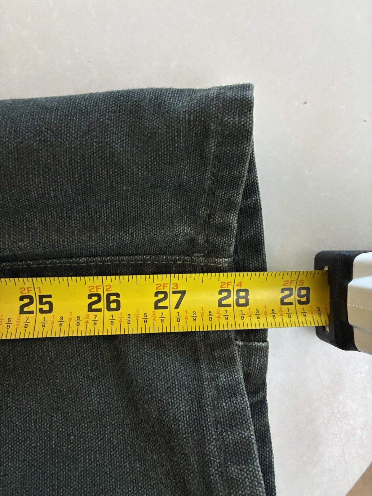 Ciano Farmer Denim Co Green Canvas Workwear Pants 28 X 27.5 Made In USA