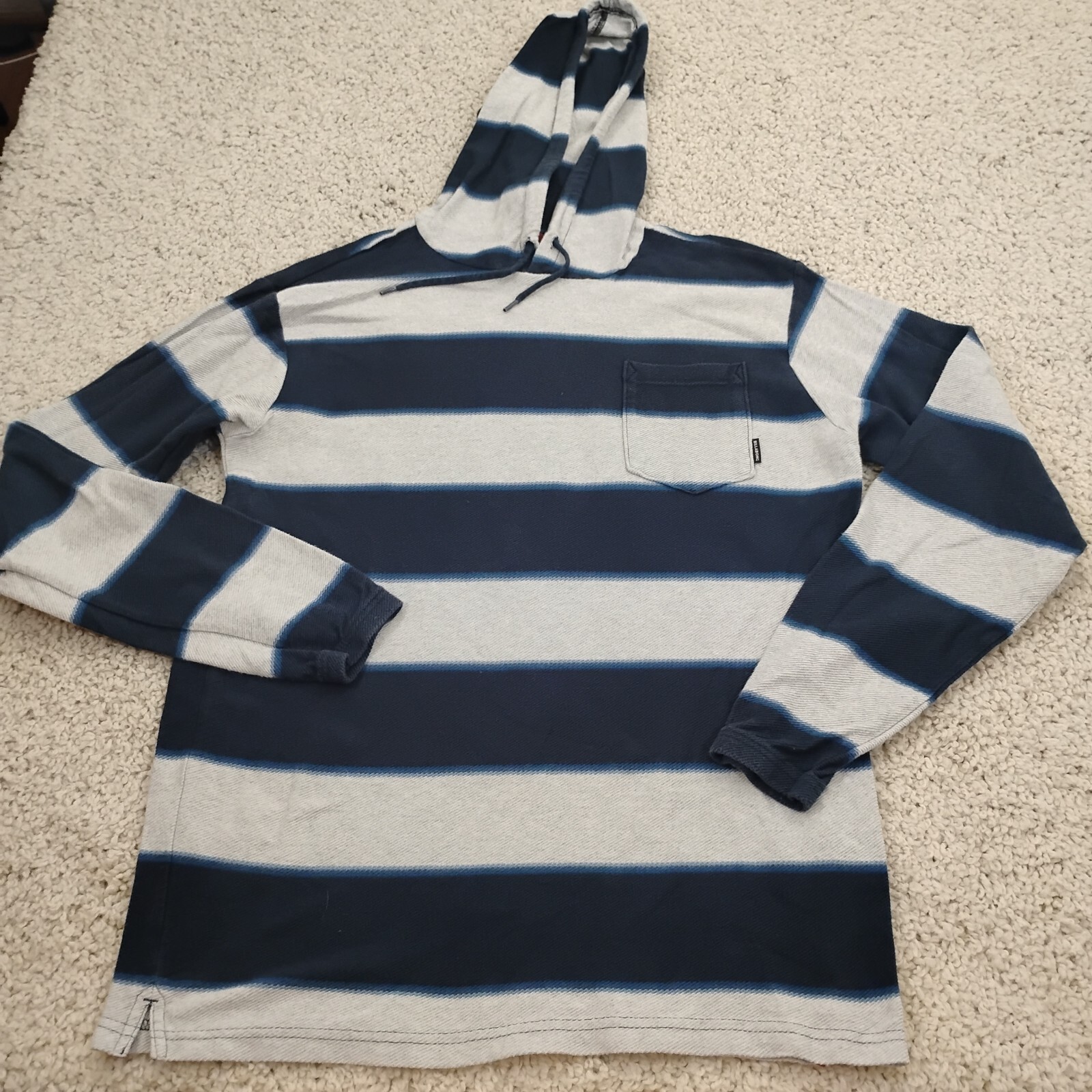 Billabong Hoodie Mens Large Blue Thermal Outdoor Beach Pocket Surf Camping A1
