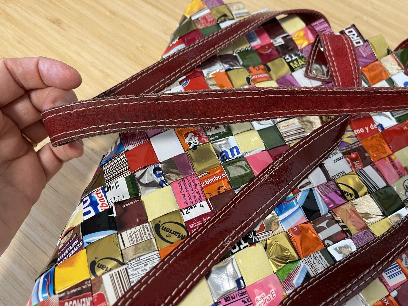 Nahui Ollin Style Candy Wrapper Tote Bag Purse PopArtsy Psychedelic Street Wear