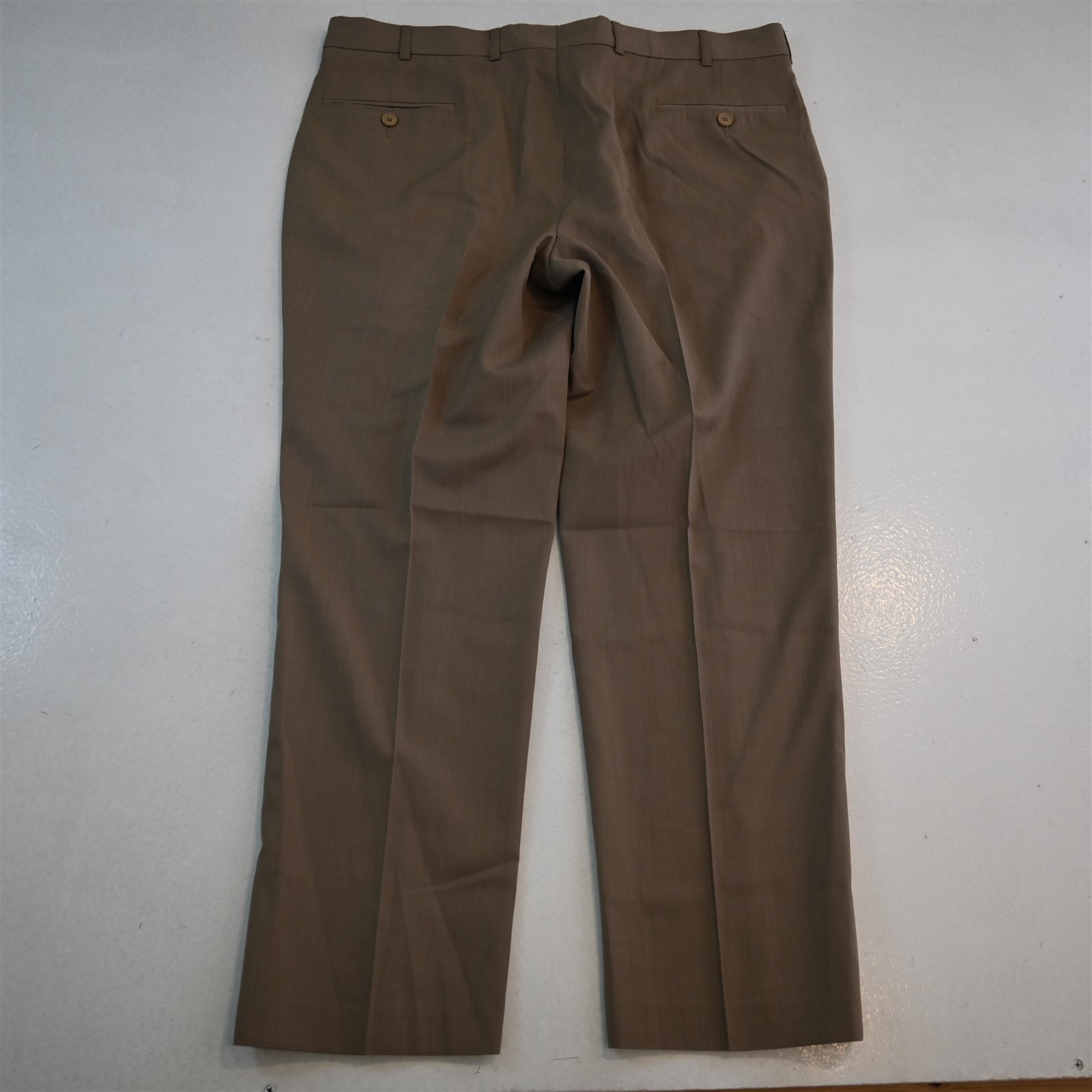 Jos A Bank 36×30 Tan Brown 100% Wool Tailored Fit Traveler Dress Mens Pants