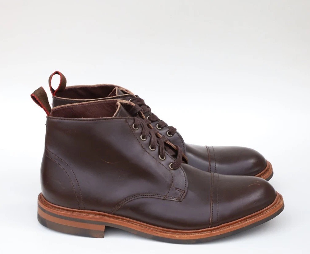 Allen Edmonds Patton Cap Toe Weatherproof Boots Size 11.5 in Brown Leather