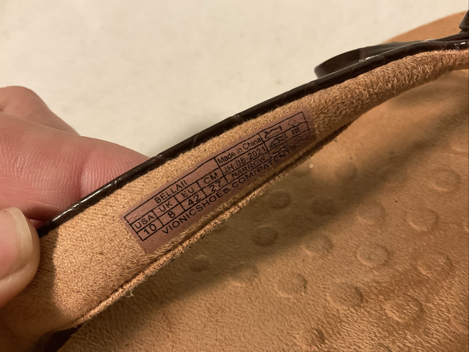 Vionic Bella II Brown Flip Flop Thong Sandals Womens Size 10