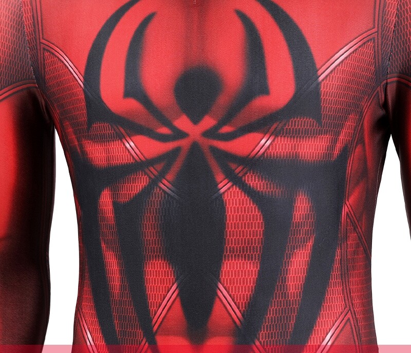Scarlet Spider Costume Spider-Man Cosplay Outfits Jumpsuit Halloween Adult