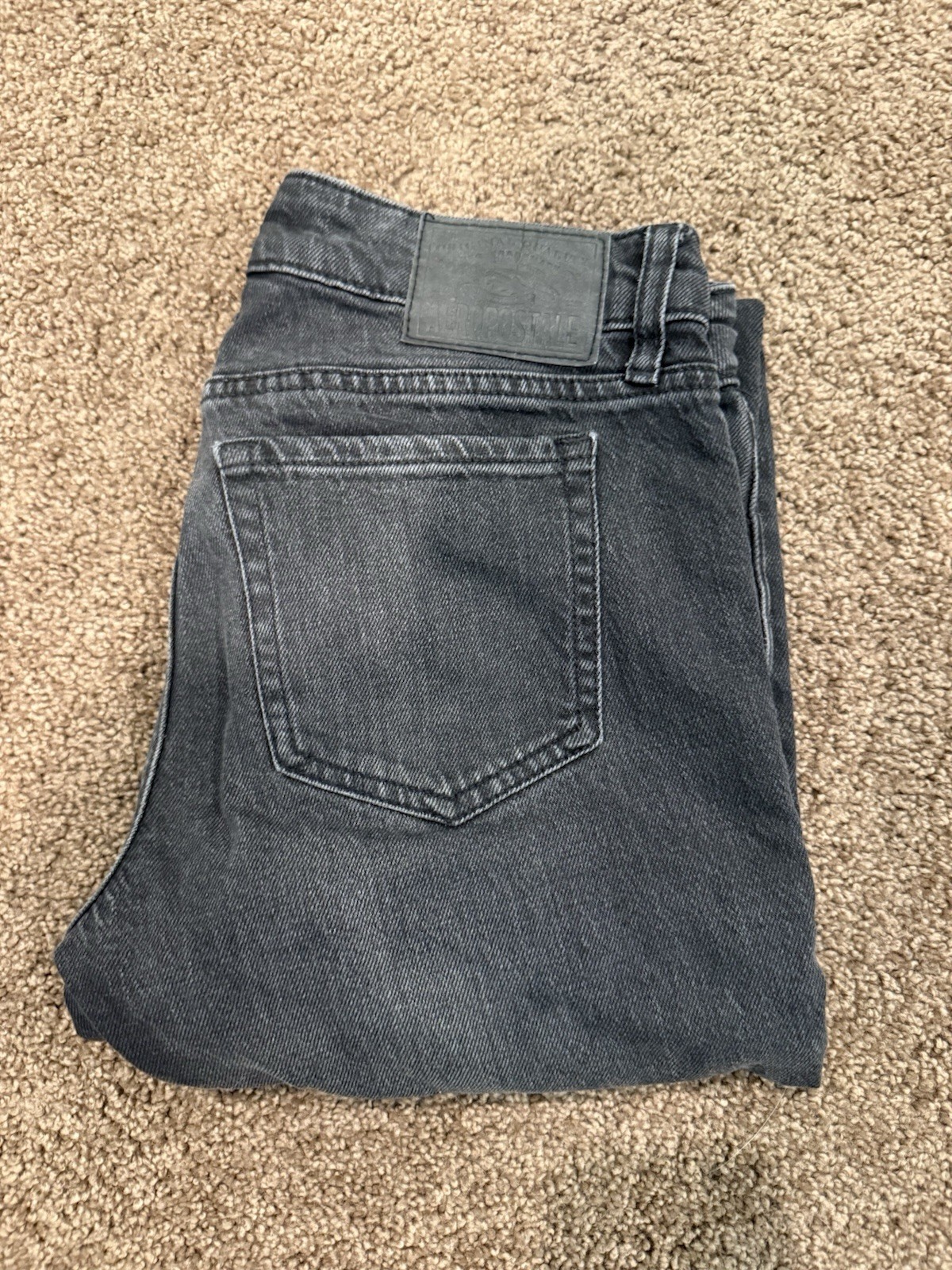 Aéropostale Women’s Mid Rise Straight Ankle Gray Stretch Denim Jeans 0