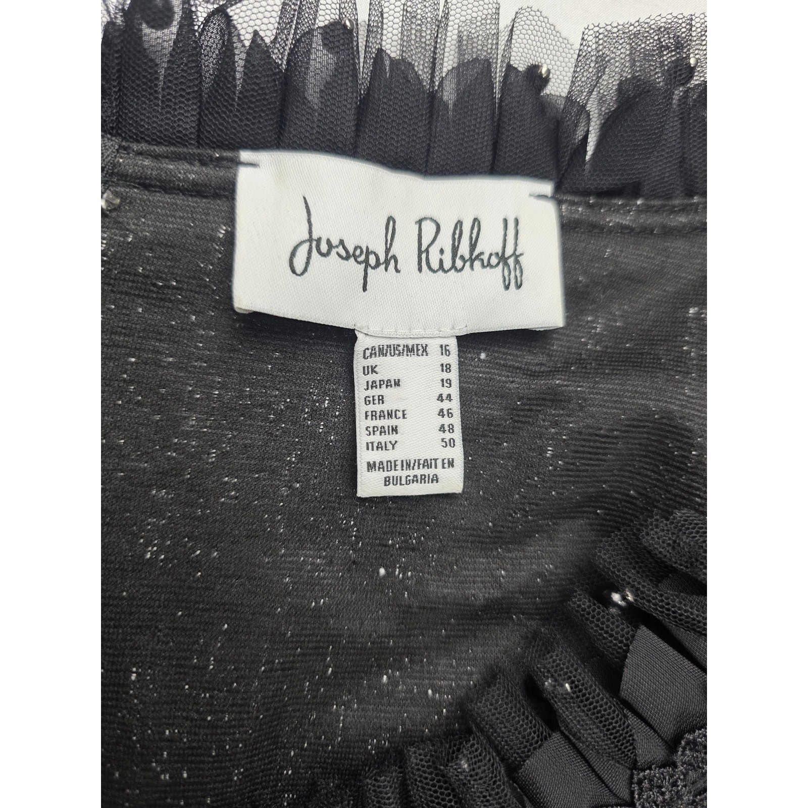 Joseph Ribkoff Grey Black Plaid Pencil Dress Size 16