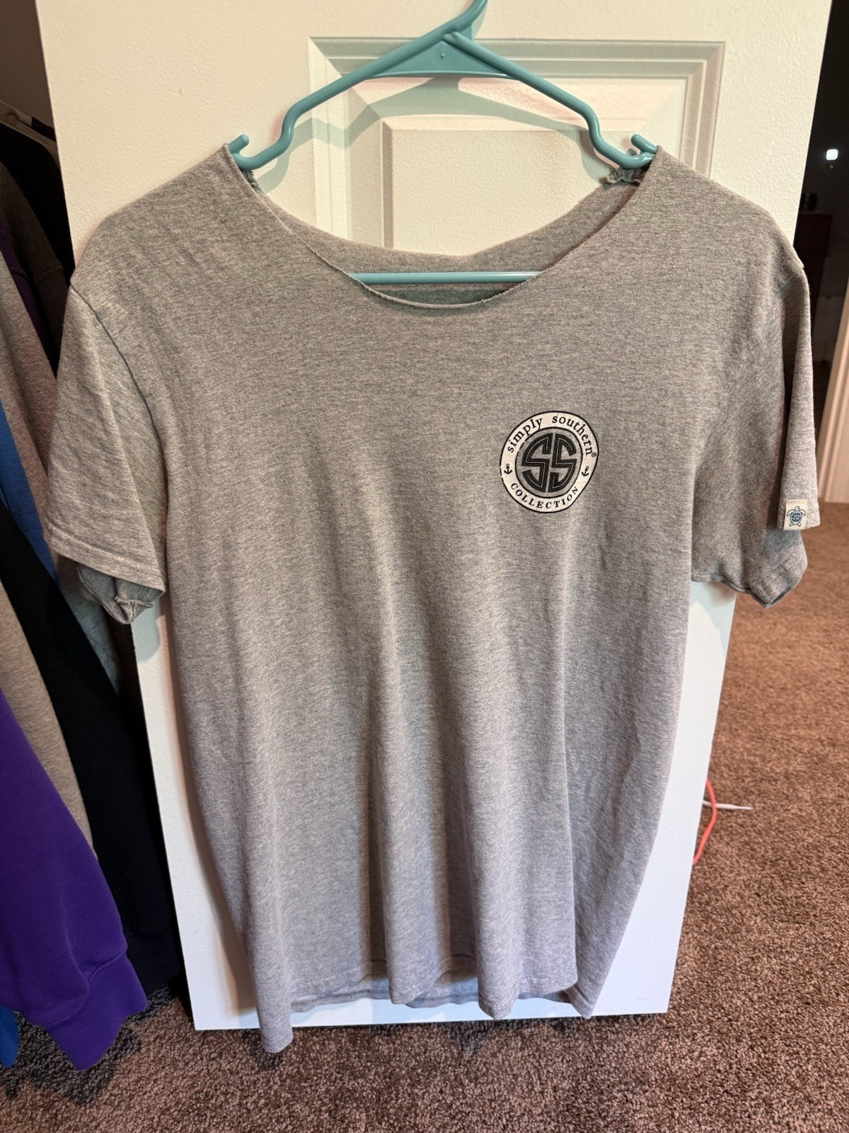 Simply Southern Size Small Off The Shoulder Softball Is Life Shirt Women’s Top