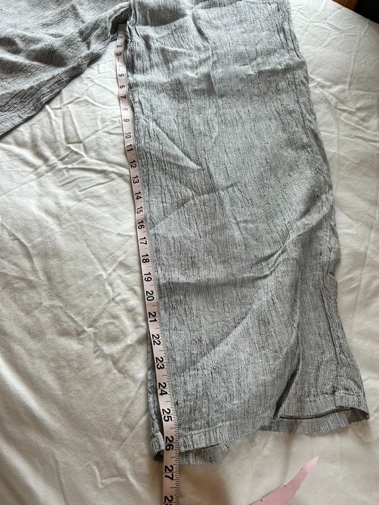 Eileen Fisher Women’s Small Organic Linen Cropped Pants Ankle