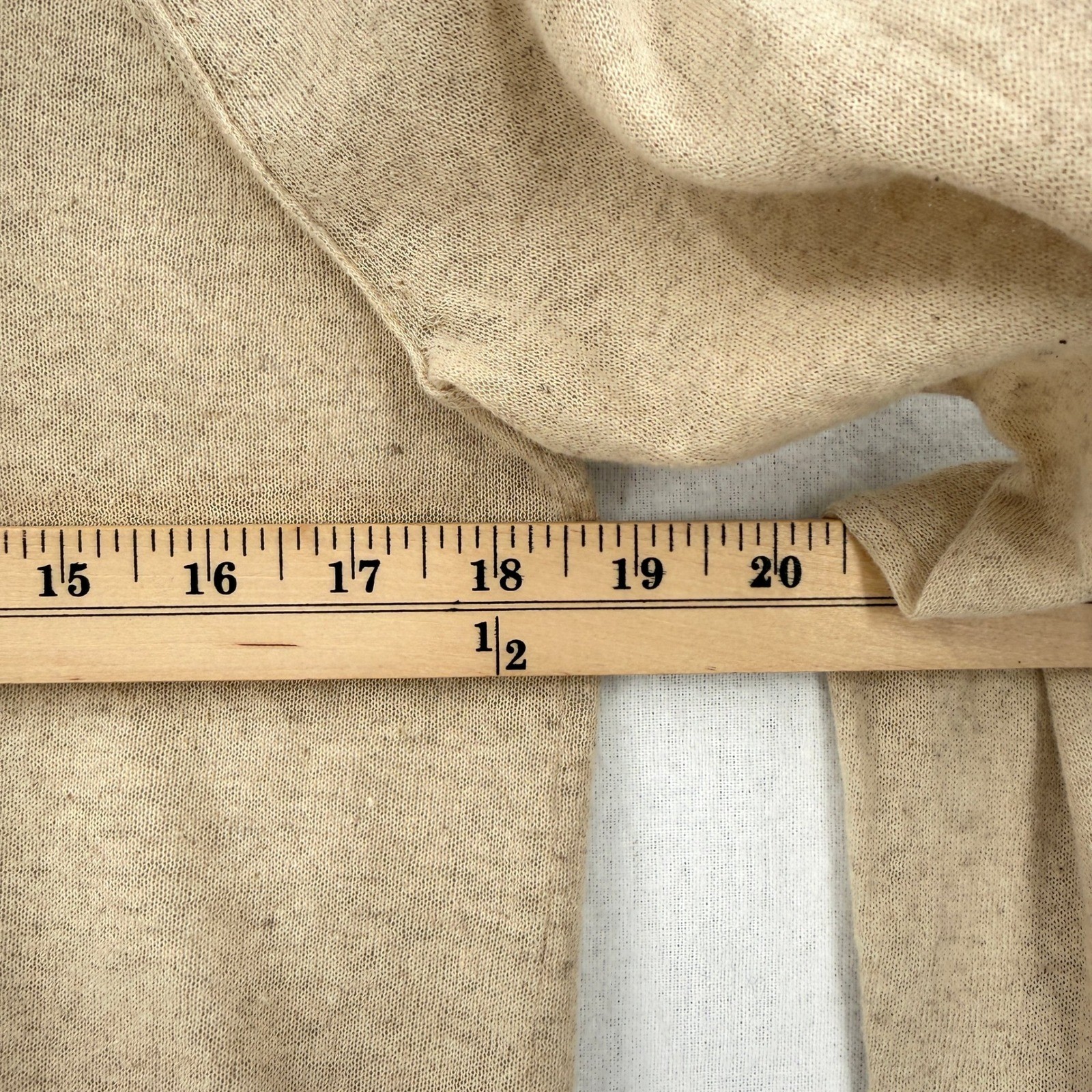 James Perse Hoodie Sweater Womens 0 Beige Linen Cotton Knit WFGL3631
