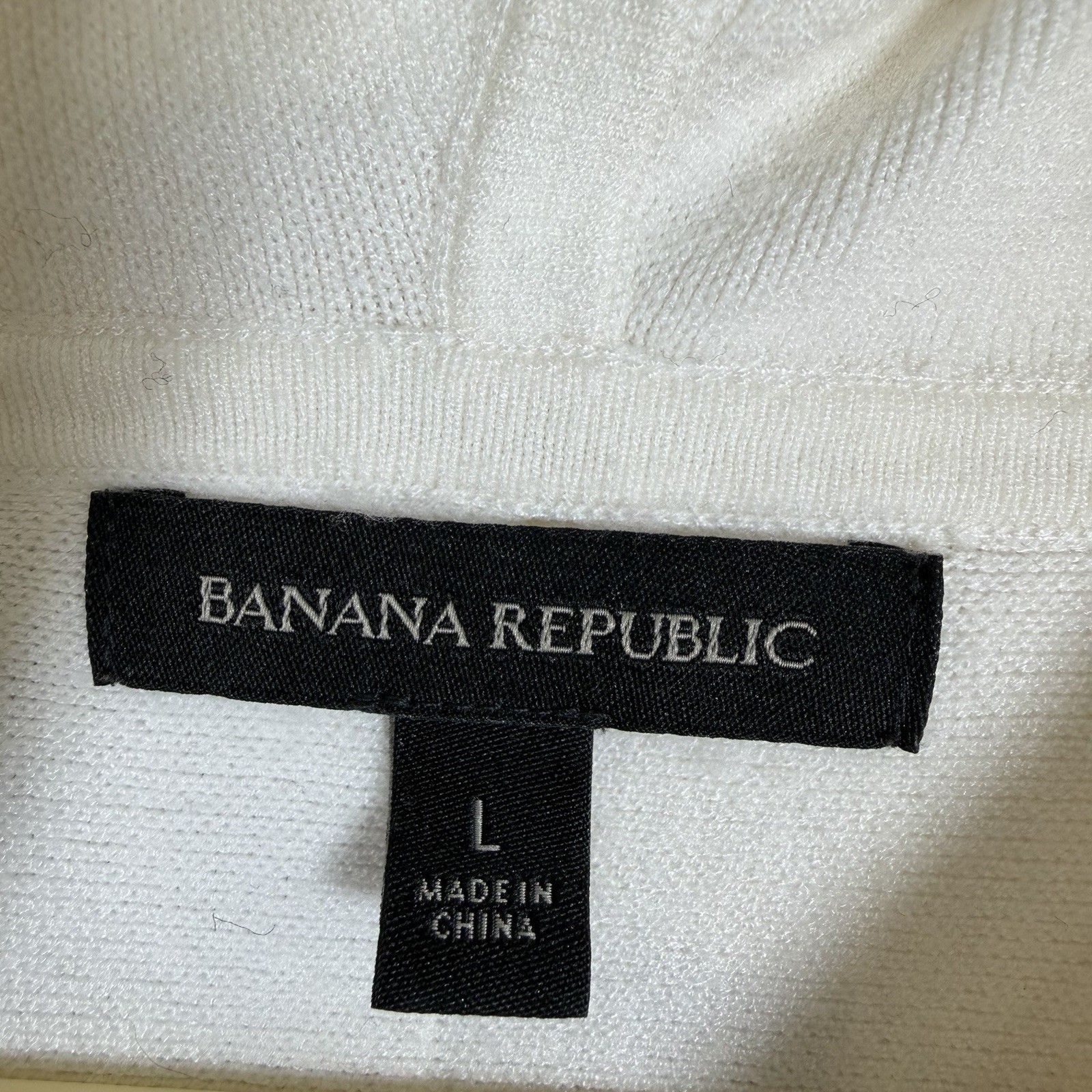 Banana Republic Size-L Womens Pullover Sweater Hoodie Off White