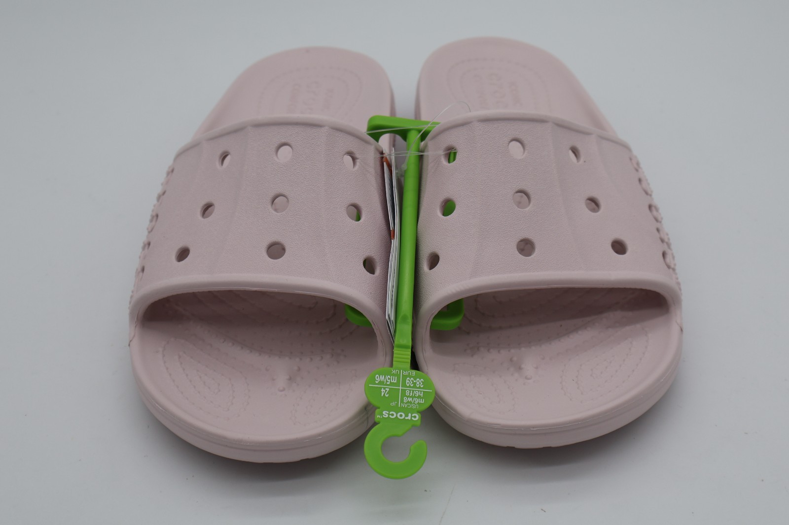 Crocs Baya Slide Sandals Cobblestone Tan & Off Pink Unisex M-6/W-8 Lot of 2