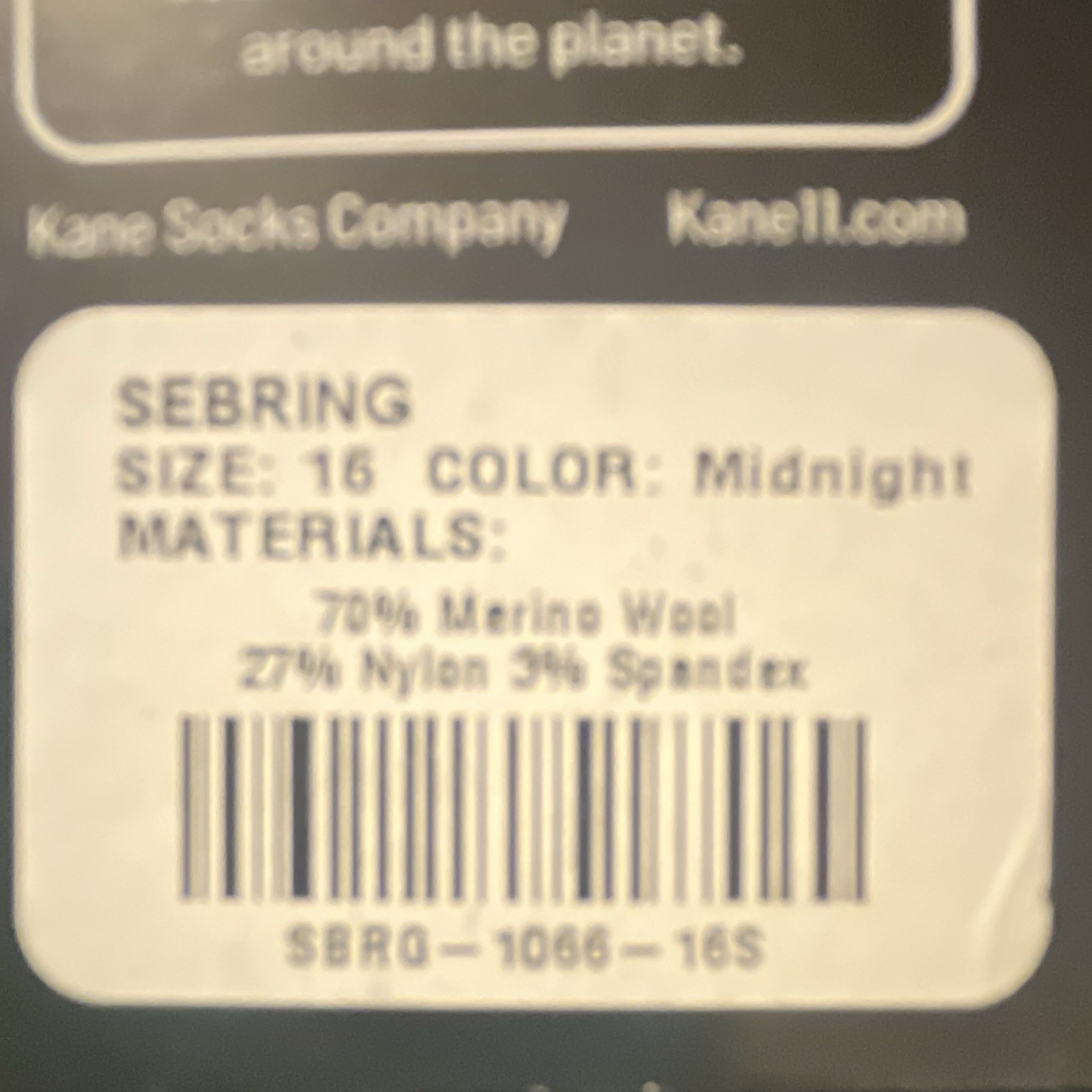 KANE11 Sebring Midnight Merino Wool Blend Men’s Dress Socks Over Calf Size 16