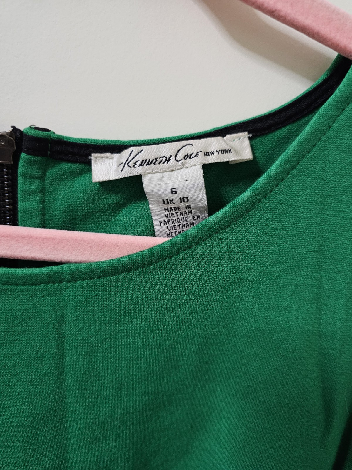 Kenneth Cole, Green, Ruched Bodycon Dress, Rayon/Nylon/Span, Size 6