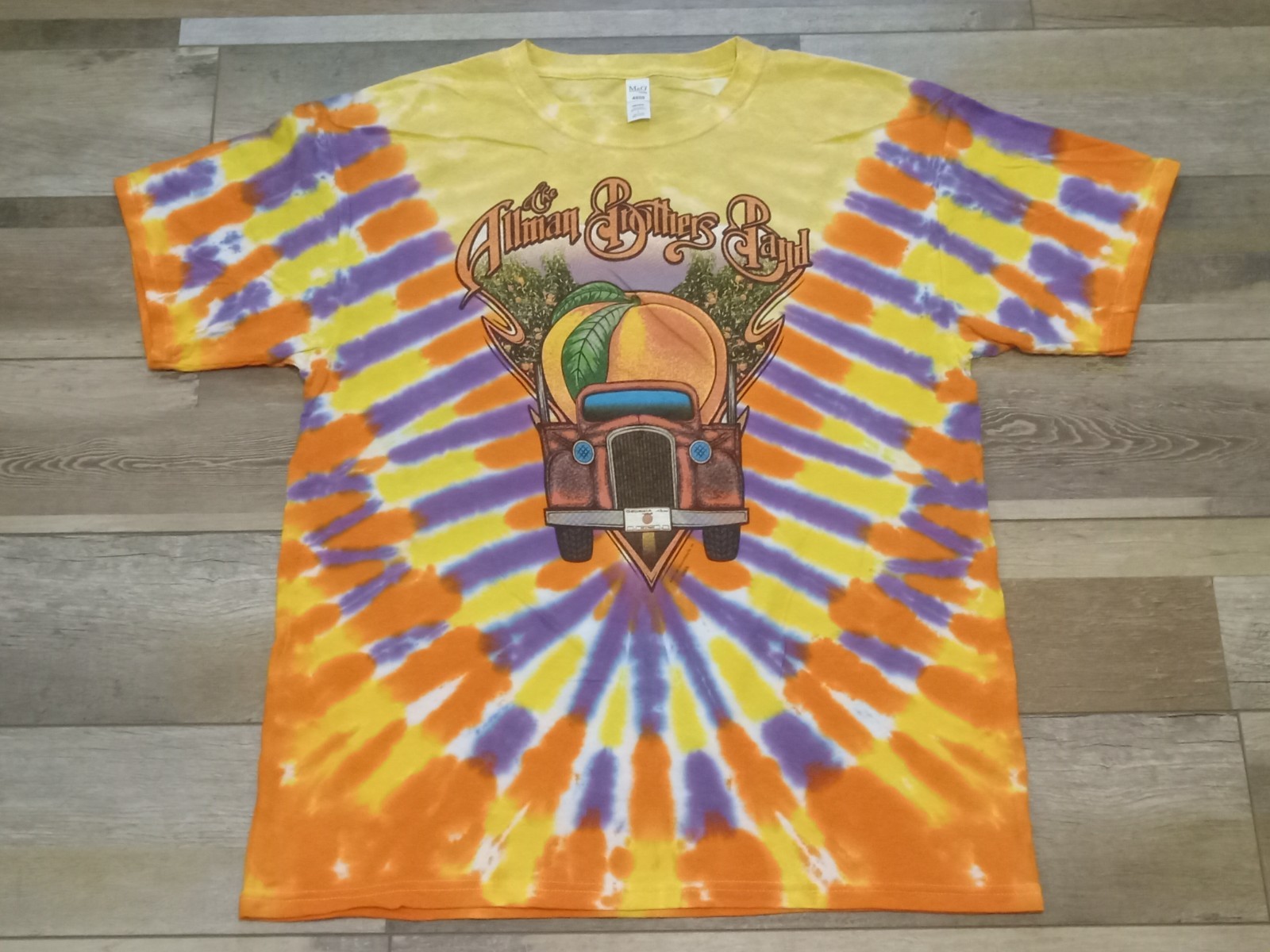 Allman Brothers Peach On Tour M, L, XL, 2XL Tie Dye T-Shirt